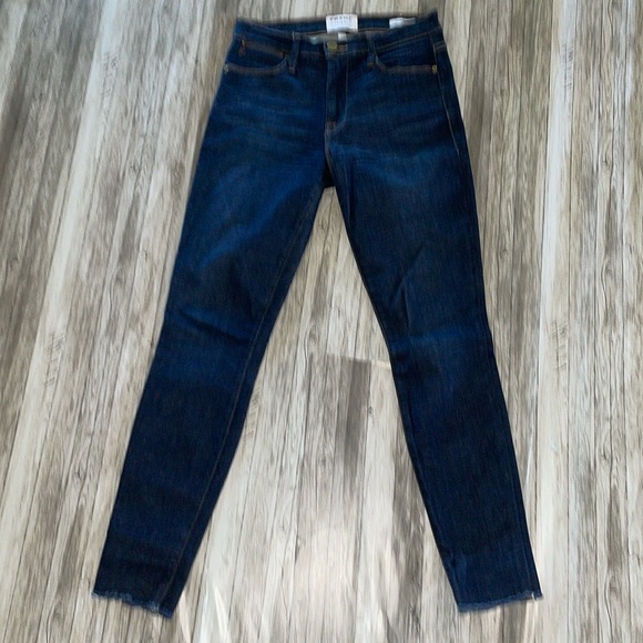 FRAME Denim Le Skinny Jeans In Saltair Dark Wash Sz 28 - Picture 2 of 12
